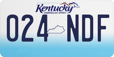 KY license plate 024NDF