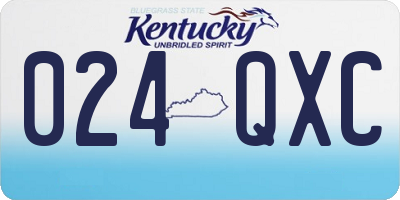 KY license plate 024QXC