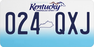 KY license plate 024QXJ