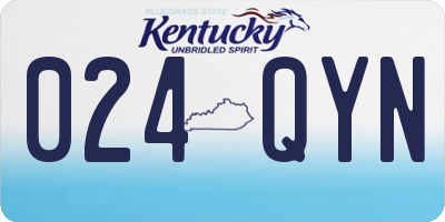 KY license plate 024QYN