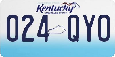 KY license plate 024QYO