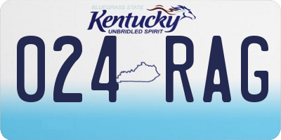 KY license plate 024RAG