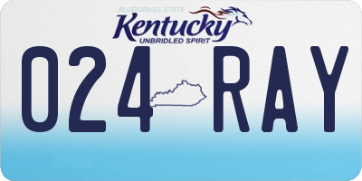 KY license plate 024RAY