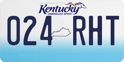 KY license plate 024RHT