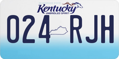 KY license plate 024RJH