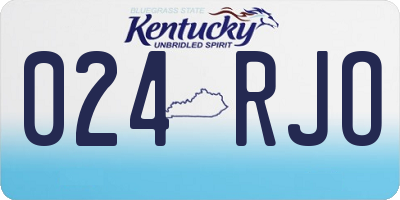 KY license plate 024RJO