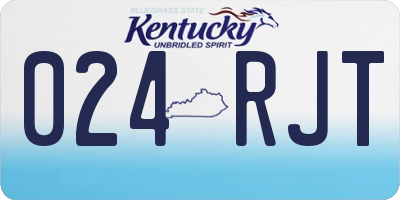 KY license plate 024RJT