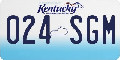 KY license plate 024SGM