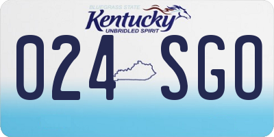 KY license plate 024SGO