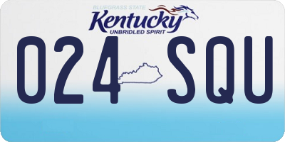 KY license plate 024SQU