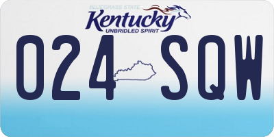 KY license plate 024SQW