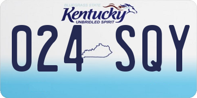 KY license plate 024SQY