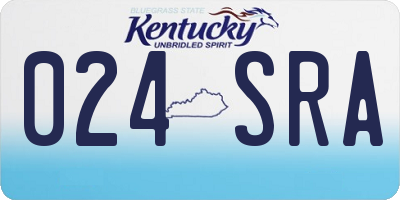 KY license plate 024SRA