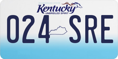 KY license plate 024SRE