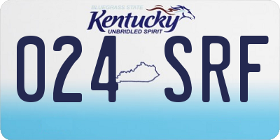 KY license plate 024SRF