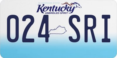 KY license plate 024SRI