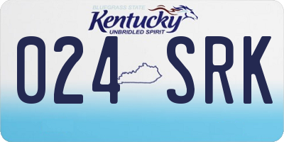 KY license plate 024SRK
