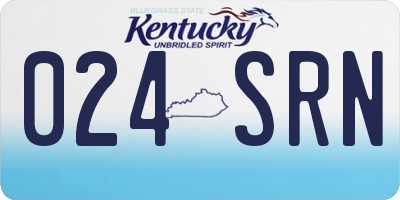 KY license plate 024SRN