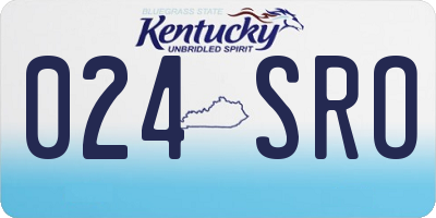 KY license plate 024SRO