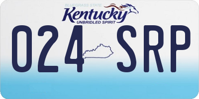 KY license plate 024SRP