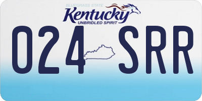 KY license plate 024SRR