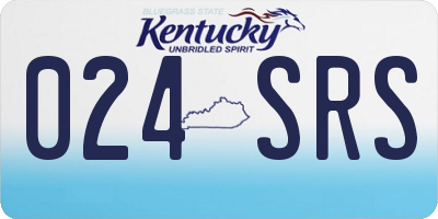 KY license plate 024SRS