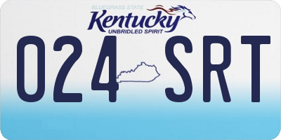 KY license plate 024SRT