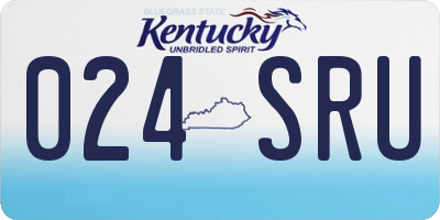 KY license plate 024SRU