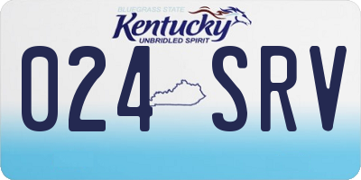 KY license plate 024SRV