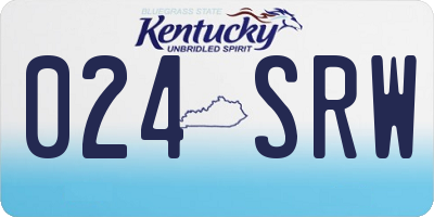 KY license plate 024SRW
