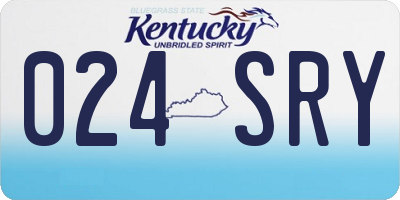 KY license plate 024SRY