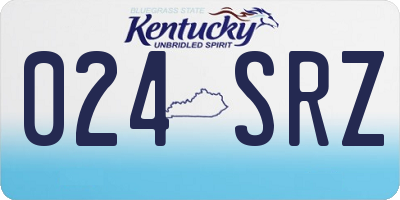 KY license plate 024SRZ