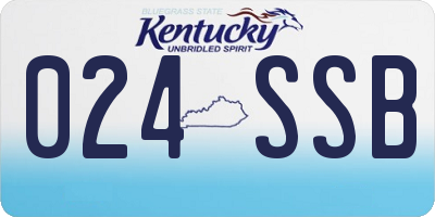 KY license plate 024SSB