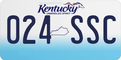 KY license plate 024SSC