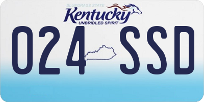 KY license plate 024SSD
