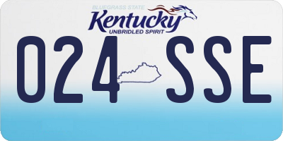 KY license plate 024SSE
