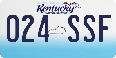 KY license plate 024SSF