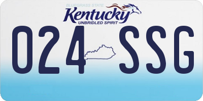 KY license plate 024SSG