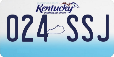 KY license plate 024SSJ