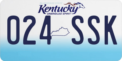 KY license plate 024SSK