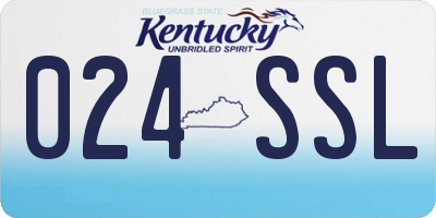 KY license plate 024SSL