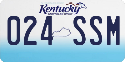 KY license plate 024SSM