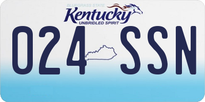KY license plate 024SSN