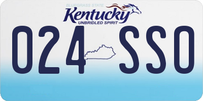 KY license plate 024SSO