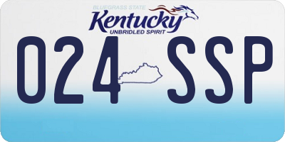 KY license plate 024SSP