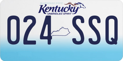 KY license plate 024SSQ