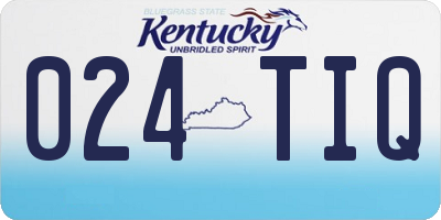 KY license plate 024TIQ