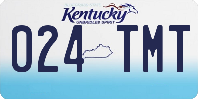 KY license plate 024TMT