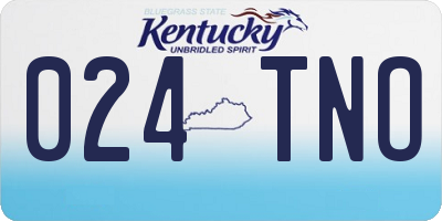 KY license plate 024TNO