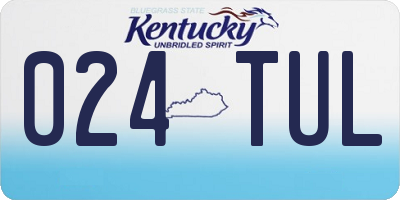 KY license plate 024TUL